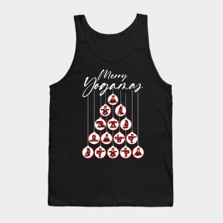 Funny Santa Yoga Poses Pun Men Women Ugly Christmas Yoga Tank Top